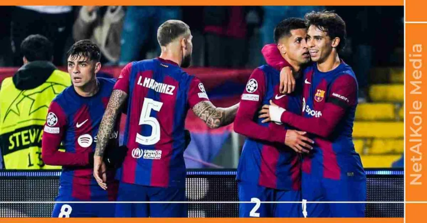 le fc barcelone gagne grâce à des buts de cancelo et joão félix