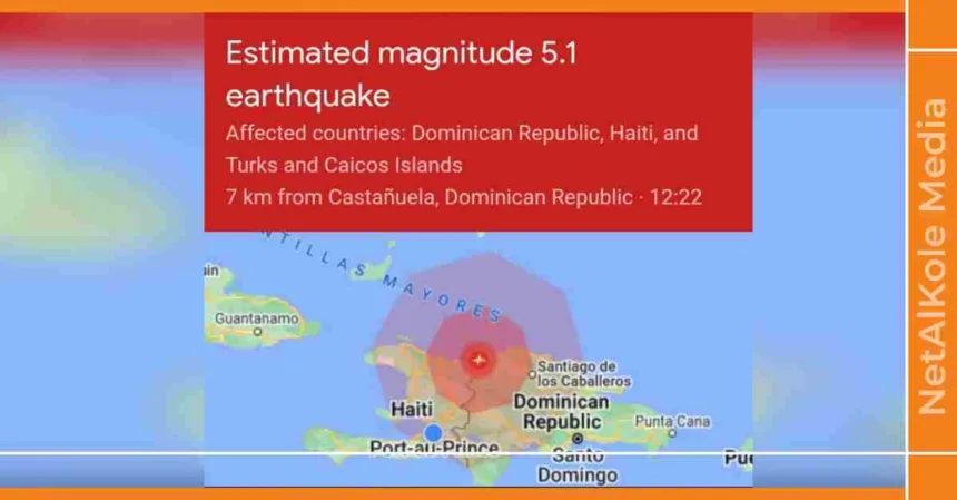 un tremblement de terre de magnitude 5,1 secoue les caraïbes, affectant haïti