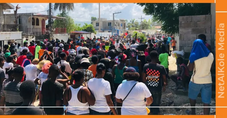 gwo manifestasyon nan miragwàn kont lèt blam ministè jistis bay komisè muscadin an