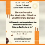 les vendredis littéraires fêtent leur 29e anniversaire